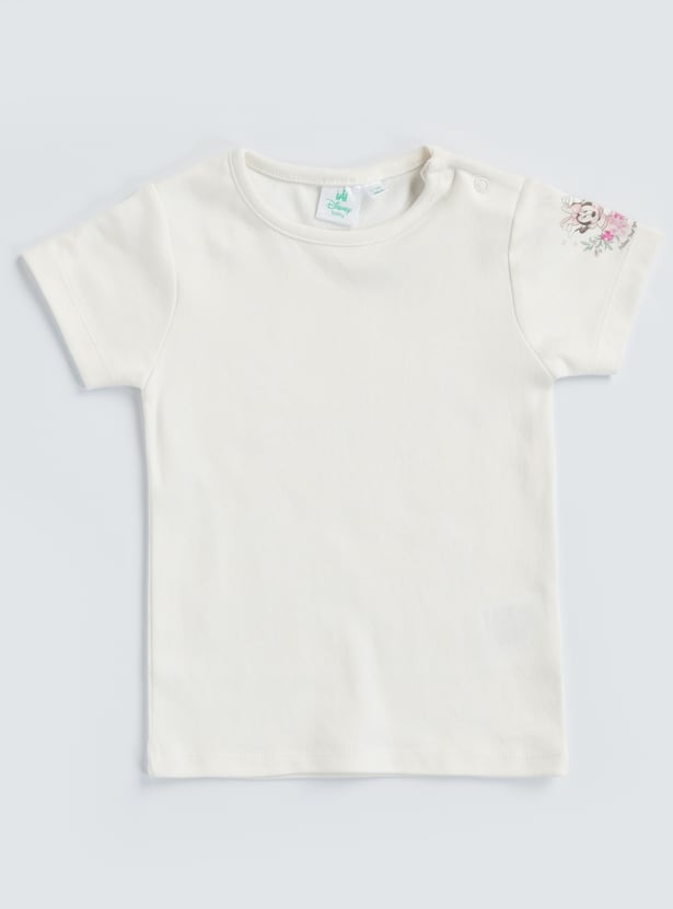 Minnie Mouse Print Pinafore and T-shirt Set