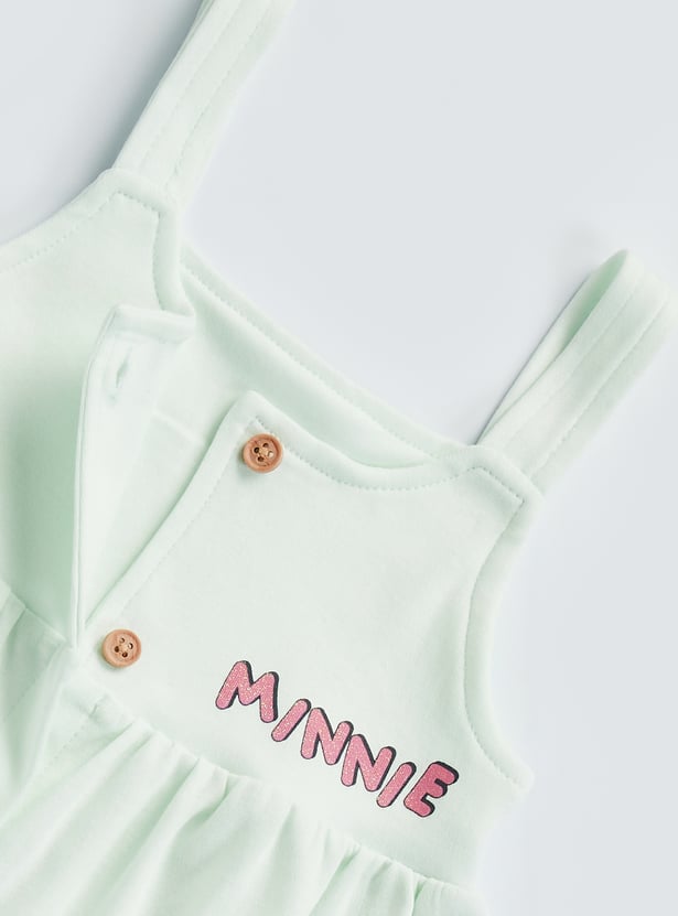 Minnie Mouse Print Pinafore and T-shirt Set