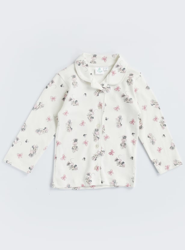 Minnie Mouse Print Shirt and Pyjama Set