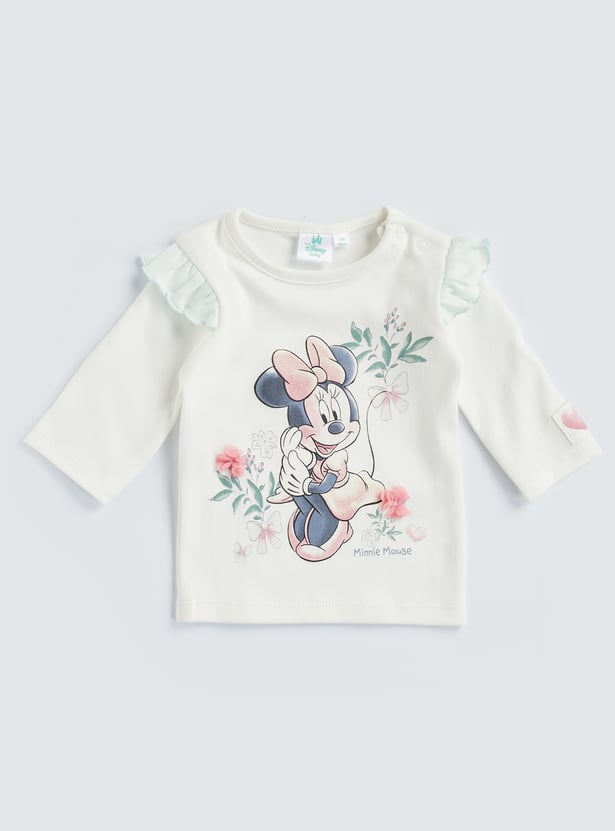 Minnie Mouse Applique T-shirt and Pyjama Set