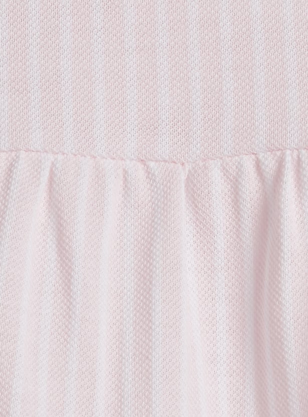 Juniors Striped Layered A-Line Dress
