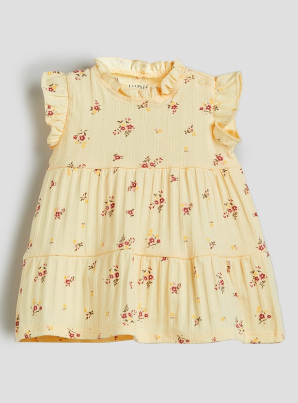 Juniors Floral Printed A-Line Dress
