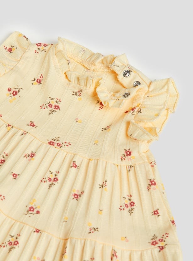 Juniors Floral Printed A-Line Dress