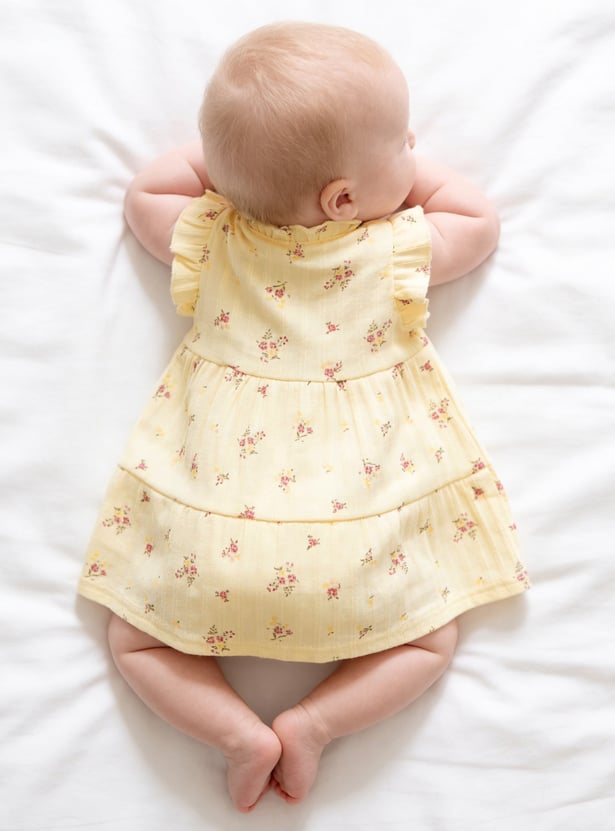 Juniors Floral Printed A-Line Dress