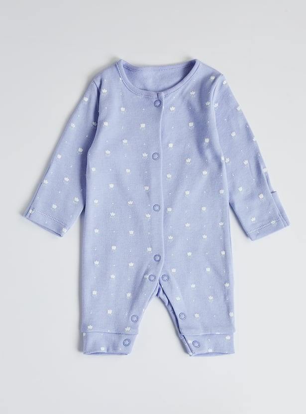 Juniors Printed Rompers with Snap Buttons - Set of 3