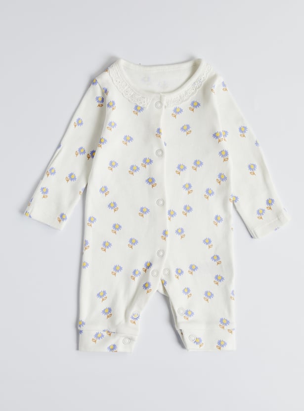 Juniors Printed Rompers with Snap Buttons - Set of 3