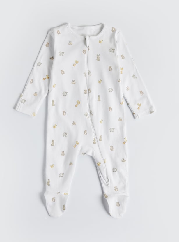 Juniors Assorted Sleepsuit with Zip - Pack of 3