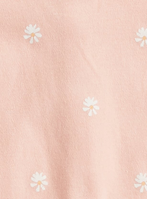 Juniors Floral Print Sleepsuit - Set of 3