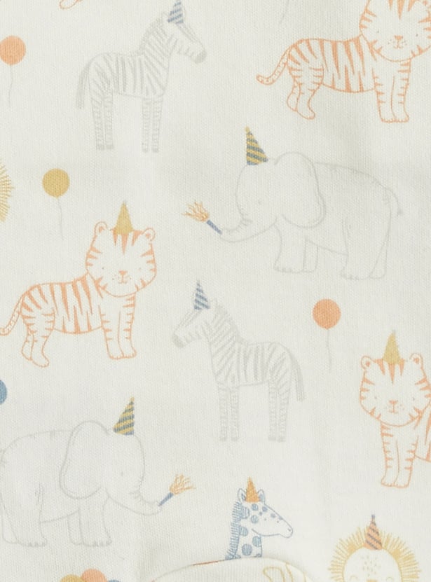 Juniors T-shirt and Animal Print Dungaree Set