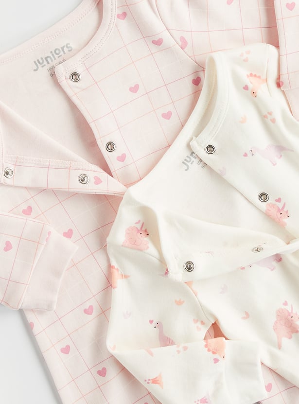 Juniors Printed Sleepsuit - Set of 2