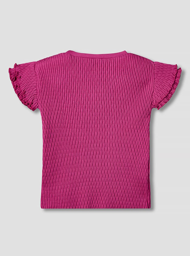 Juniors Bow Applique Top