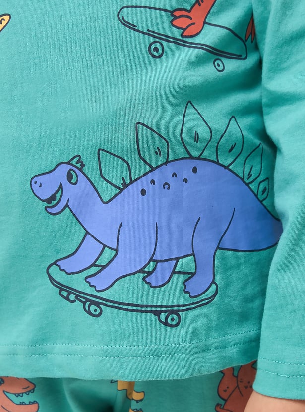 Juniors Dinosaur Print T-shirt and Joggers Set