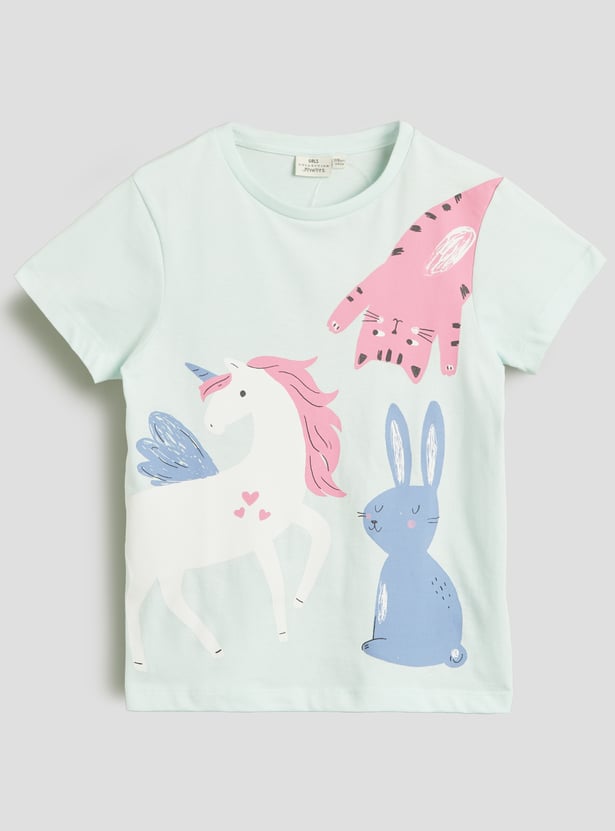 Juniors Printed T-shirt and Pyjama Set