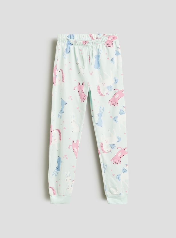 Juniors Printed T-shirt and Pyjama Set