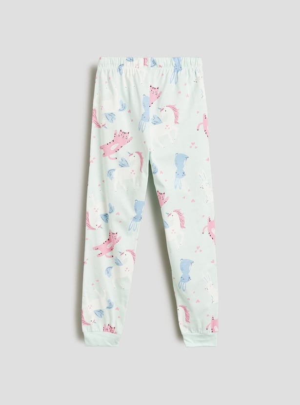 Juniors Printed T-shirt and Pyjama Set