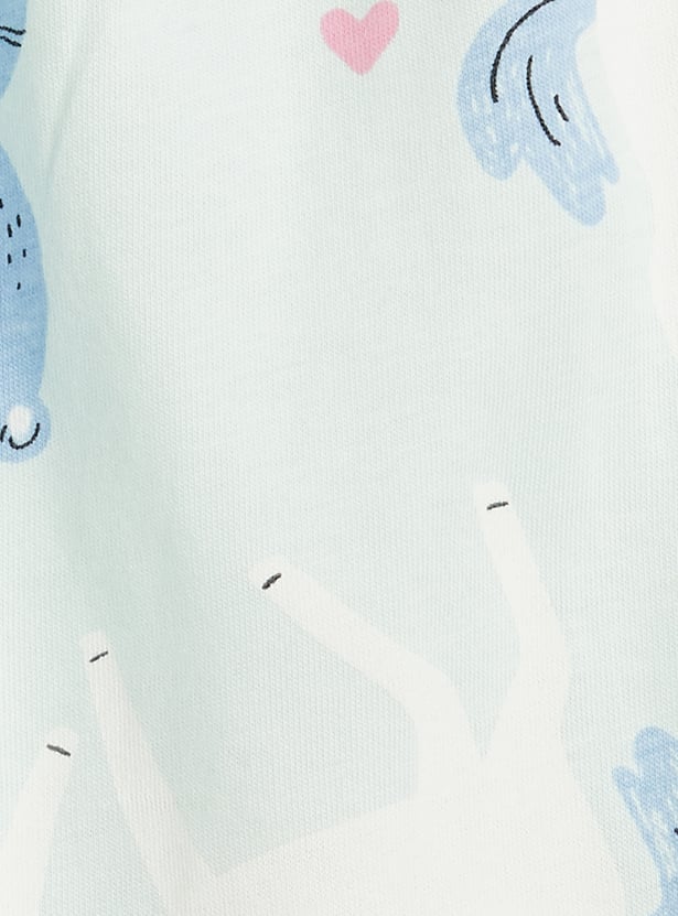 Juniors Printed T-shirt and Pyjama Set