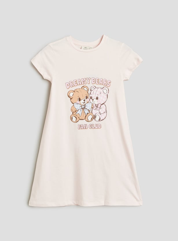 Juniors Printed Nightdress - Pack of 2