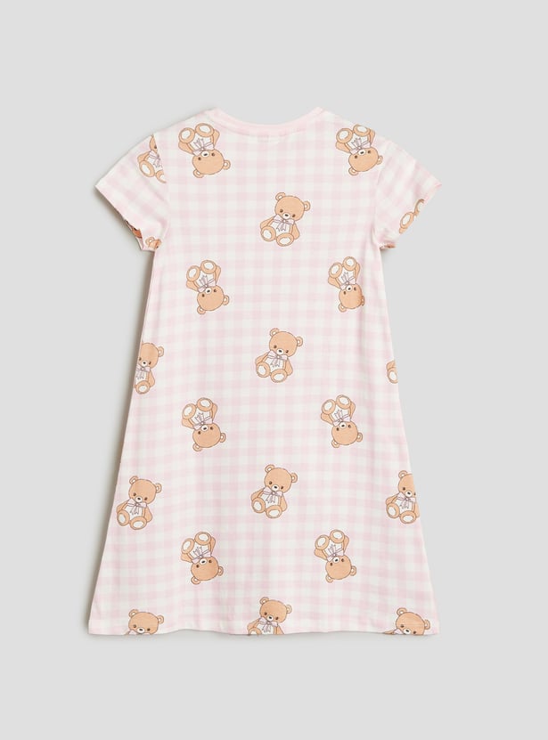 Juniors Printed Nightdress - Pack of 2