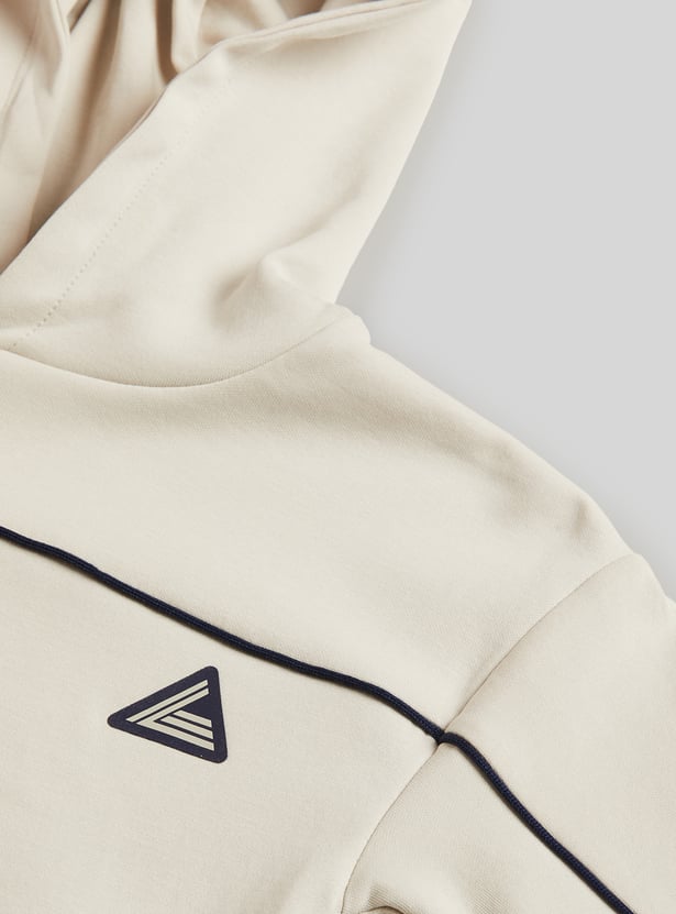 Junior Sports Solid Hooded T-shirt