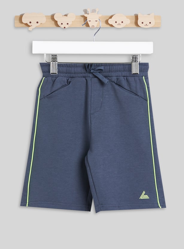 Junior Sports Solid T-shirt and Shorts Set