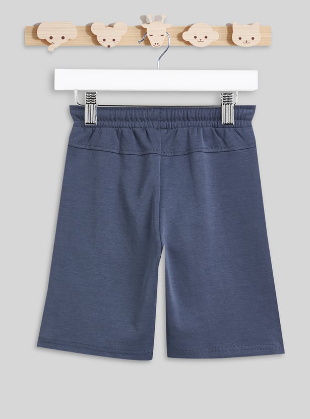 Junior Sports Solid T-shirt and Shorts Set