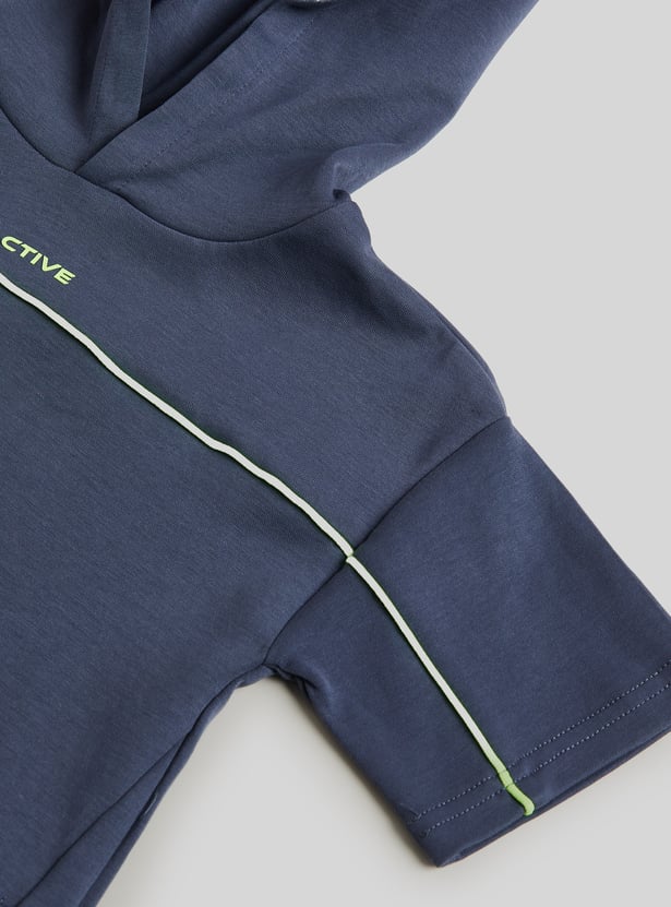 Junior Sports Solid T-shirt and Shorts Set