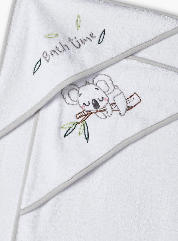 Juniors Embroidered Towel with Hood - Set of 2 - 75x75 cm