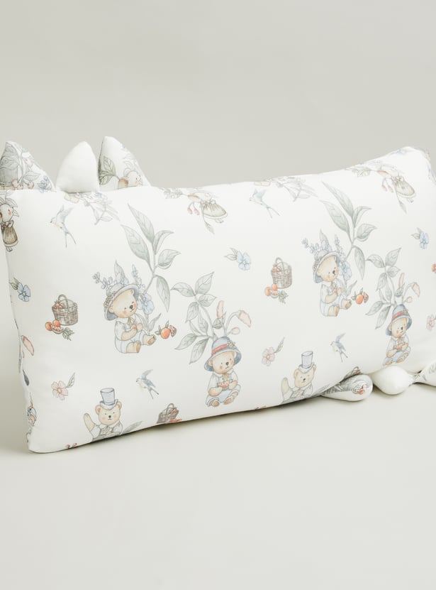 Giggles Bear Print Baby Pillow