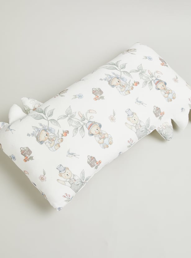 Giggles Bear Print Baby Pillow