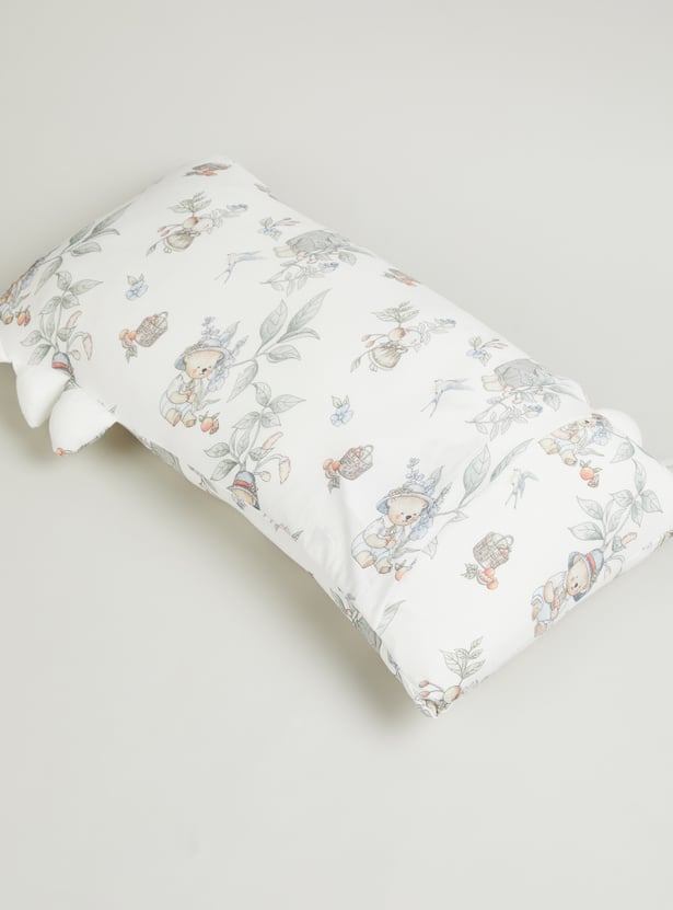Giggles Bear Print Baby Pillow