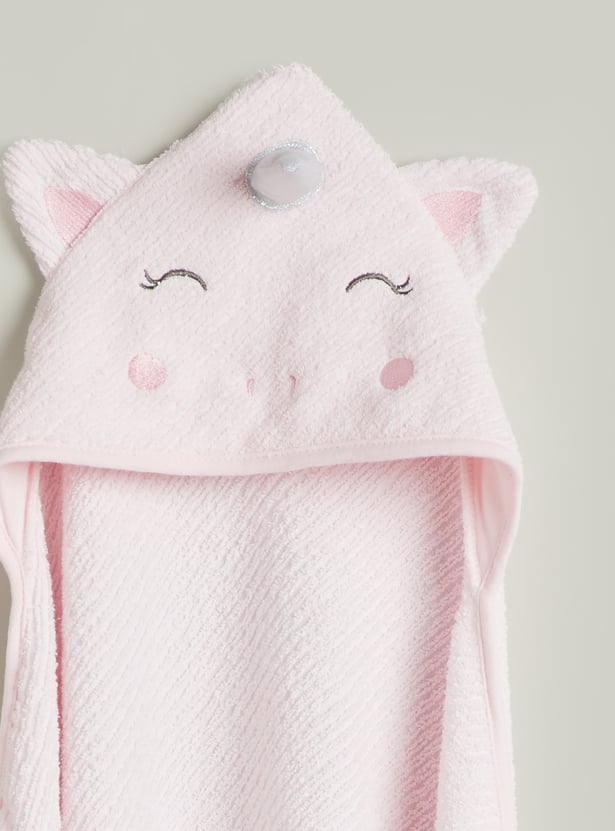 Juniors Embroidered Hooded Towel - 80x80 cm