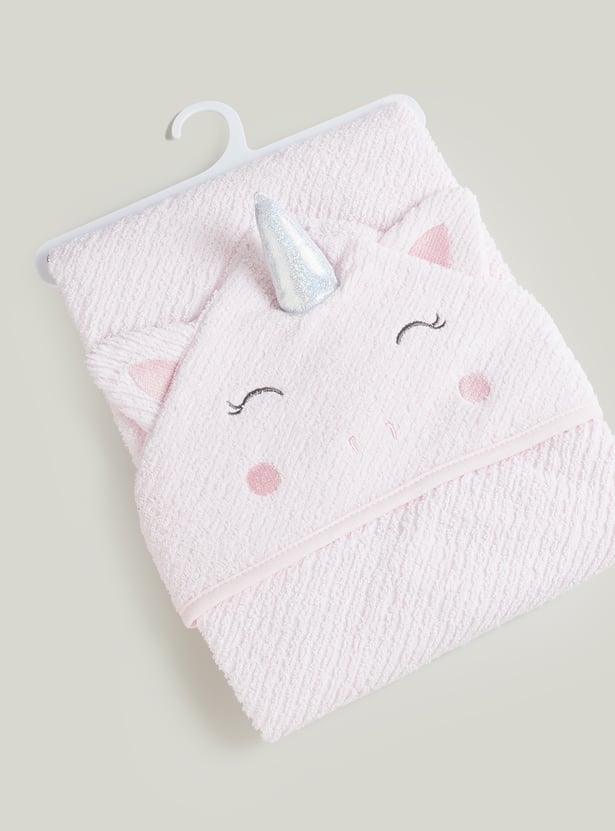 Juniors Embroidered Hooded Towel - 80x80 cm