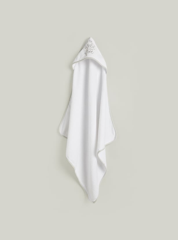 Juniors 2 Piece Embroidered Hooded Towel - 75x75 cm