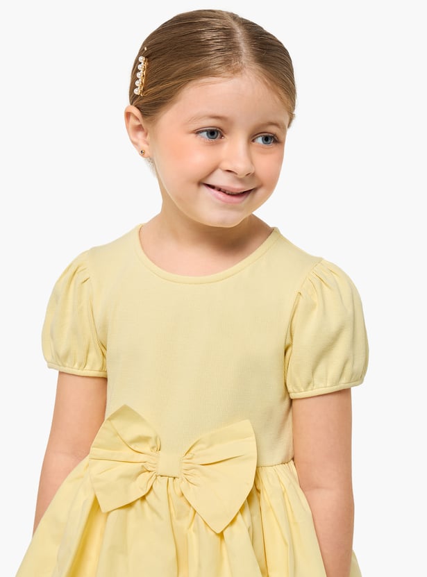 Juniors Solid Tiered Dress