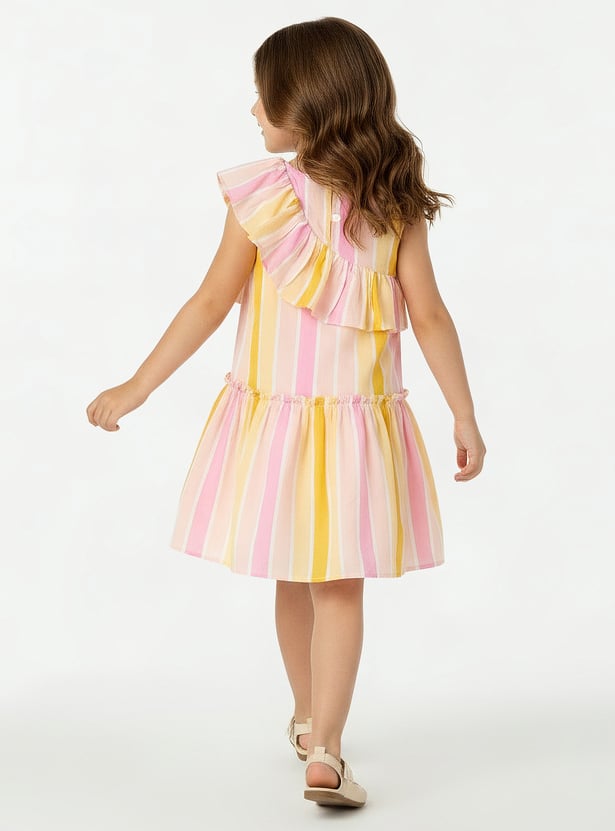 Juniors Striped A-line Dress