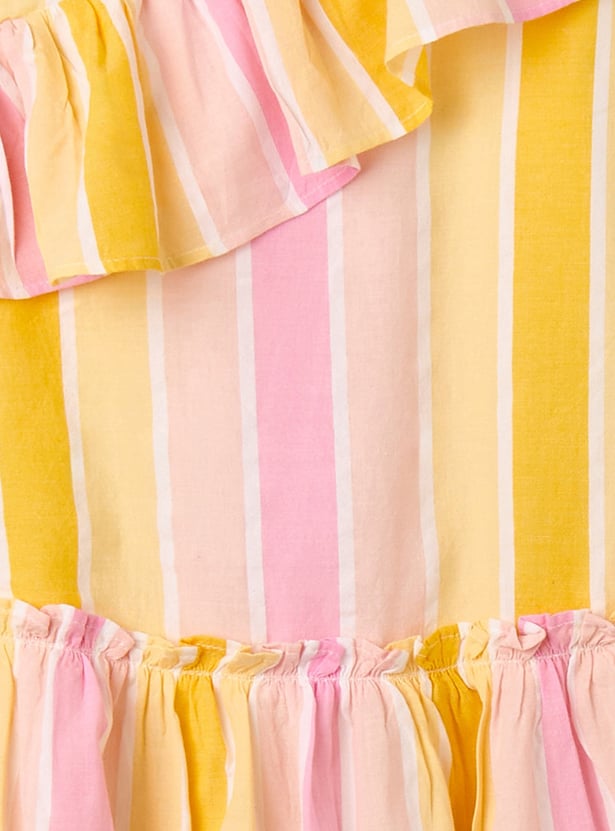 Juniors Striped A-line Dress