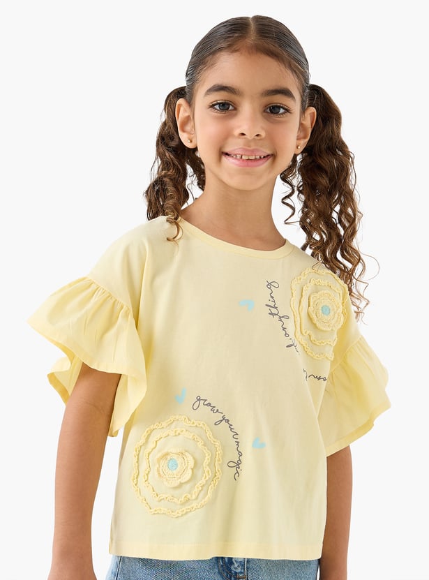 Juniors Crochet T-shirt