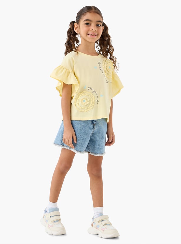 Juniors Crochet T-shirt