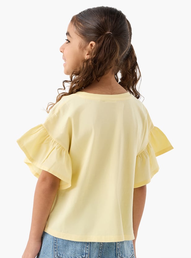Juniors Crochet T-shirt