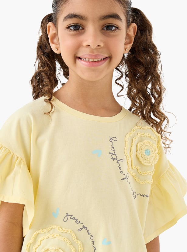 Juniors Crochet T-shirt