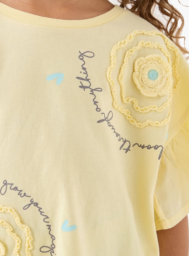 Juniors Crochet T-shirt