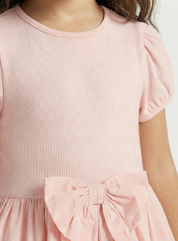 Juniors Solid Tiered Dress