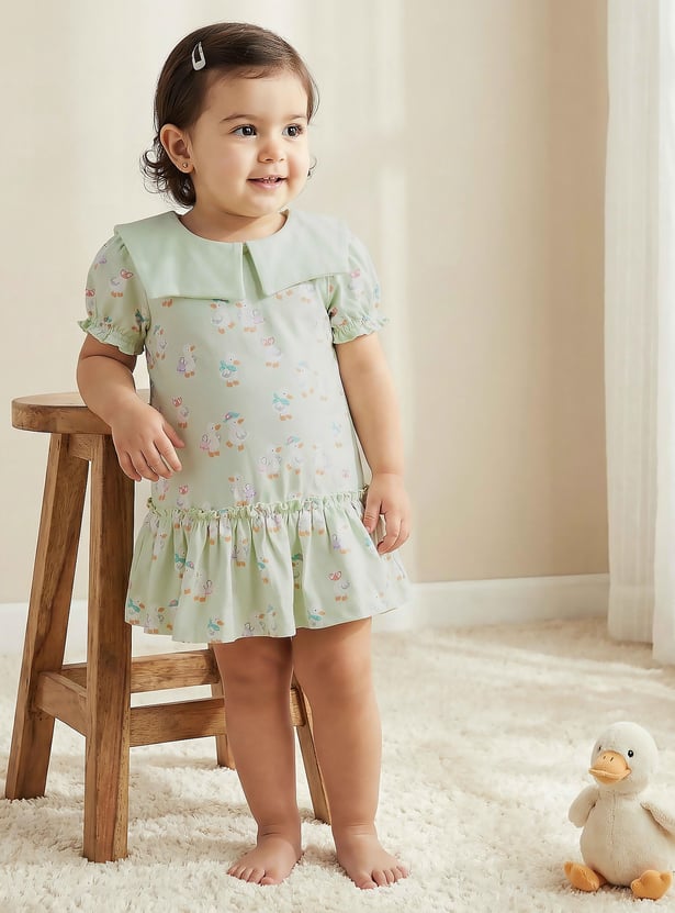 Juniors Duck Print Drop-Waist Dresses - Pack of 2