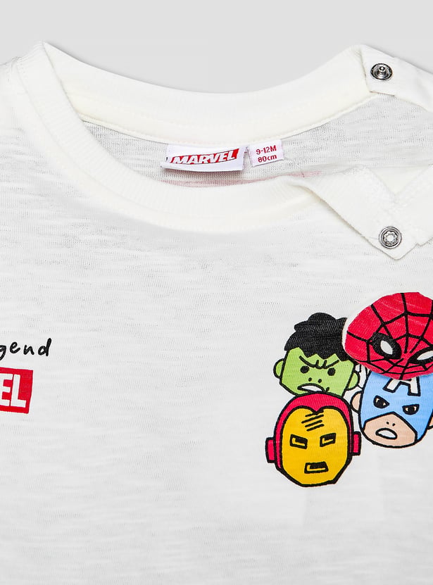 Juniors Avengers Print T-shirt and Shorts Set