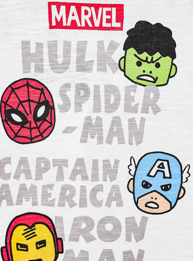 Juniors Avengers Print T-shirt and Shorts Set