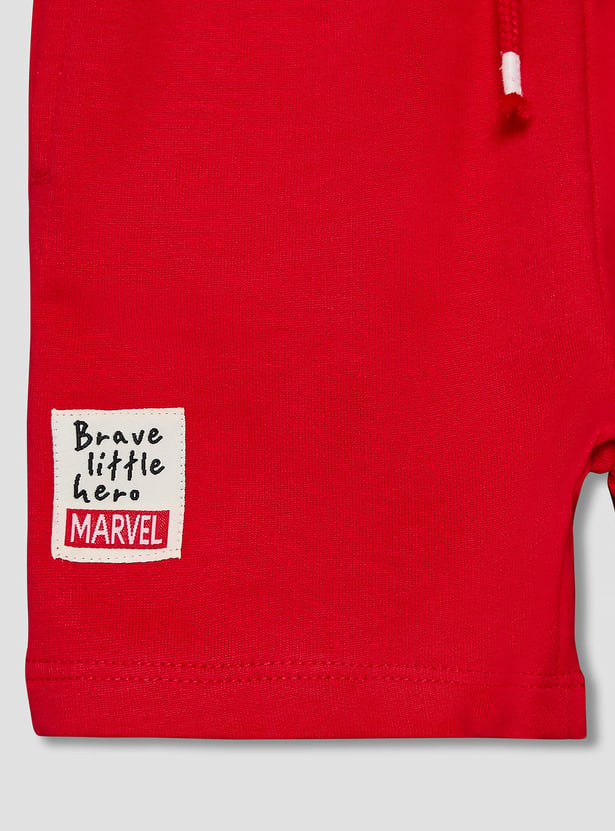 Juniors Avengers Print T-shirt and Shorts Set