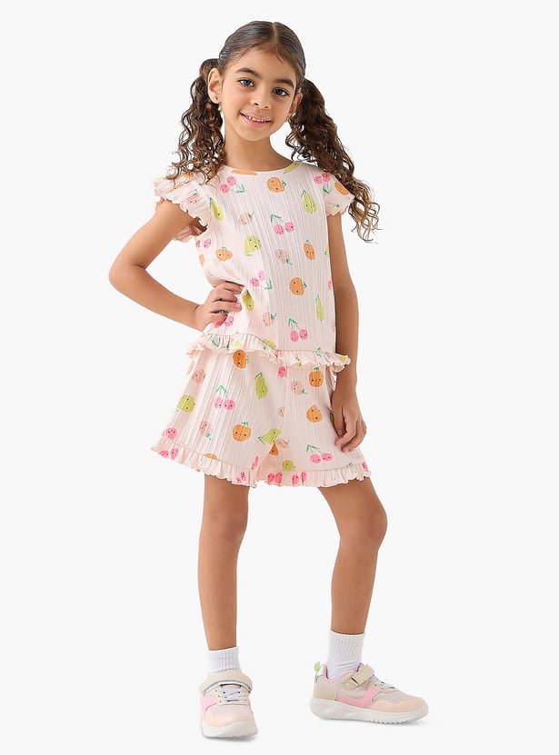 Junior Printed T-shirt and Shorts Set