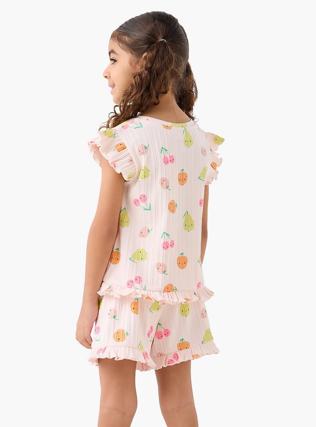 Junior Printed T-shirt and Shorts Set