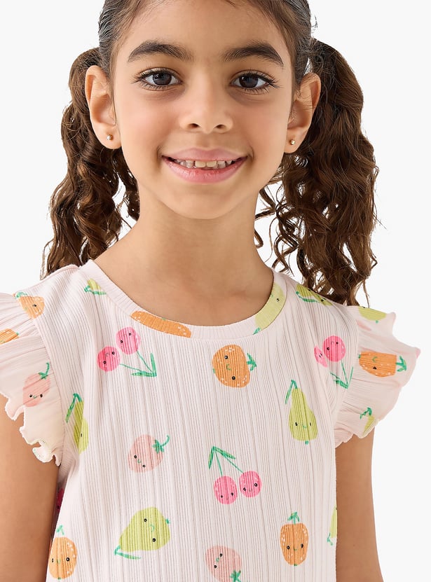 Junior Printed T-shirt and Shorts Set