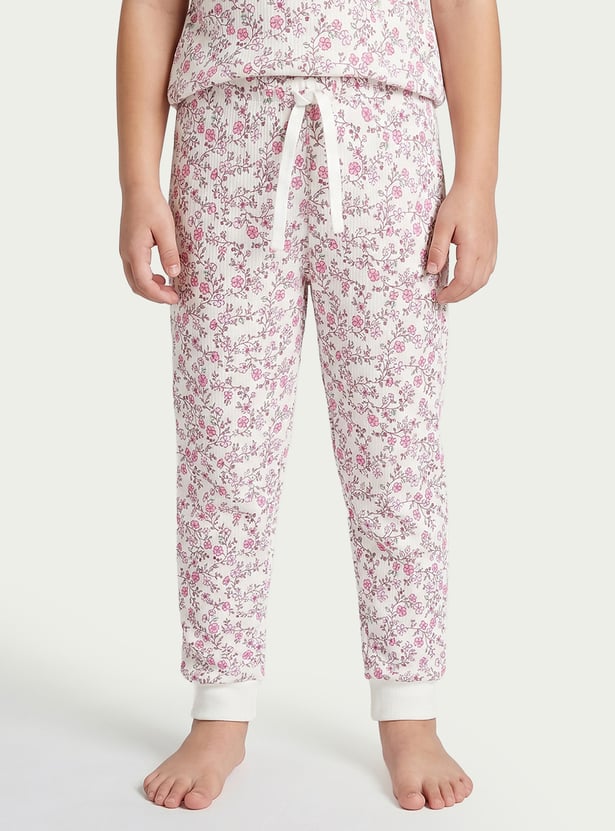 Juniors Floral Print T-shirt & Pyjama Set